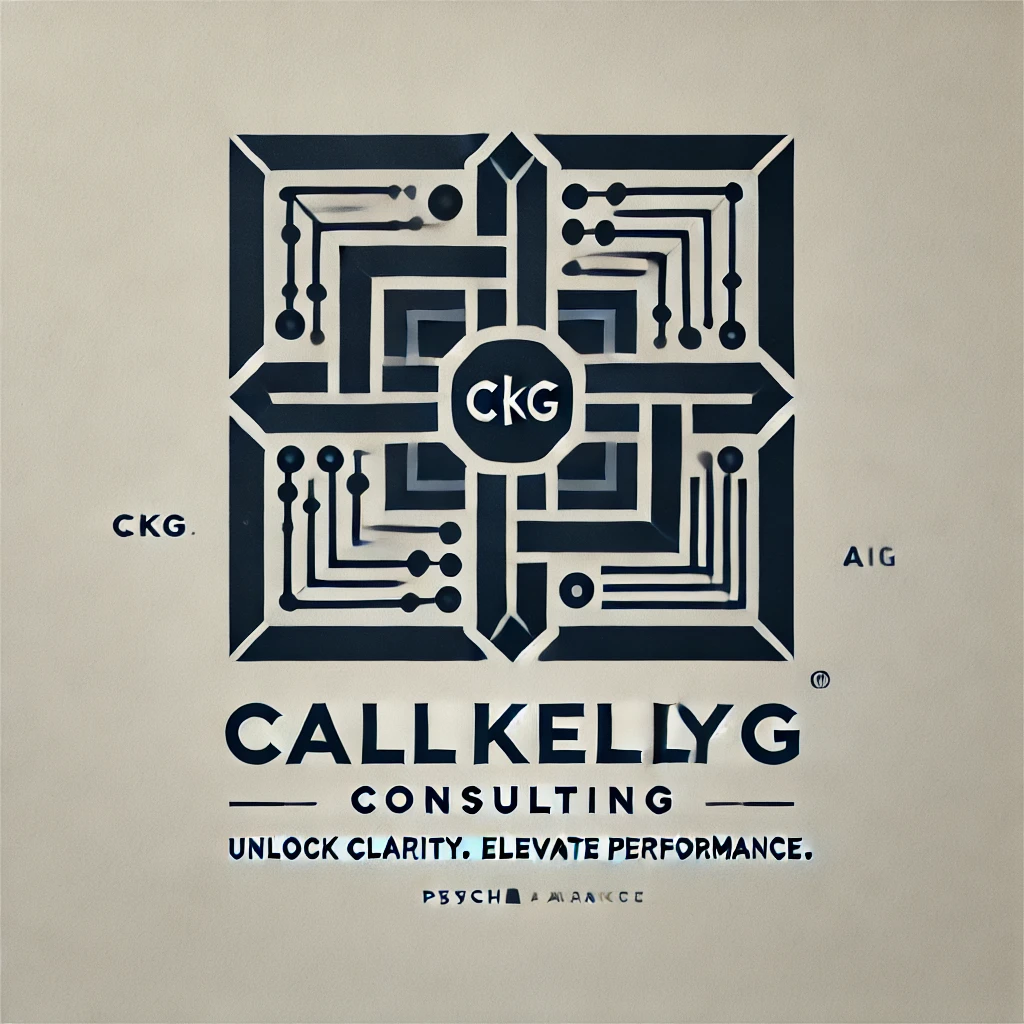 CallKellyG Consulting Logo - CKG emblem with tagline Unlock Clarity. Elevate Performance.